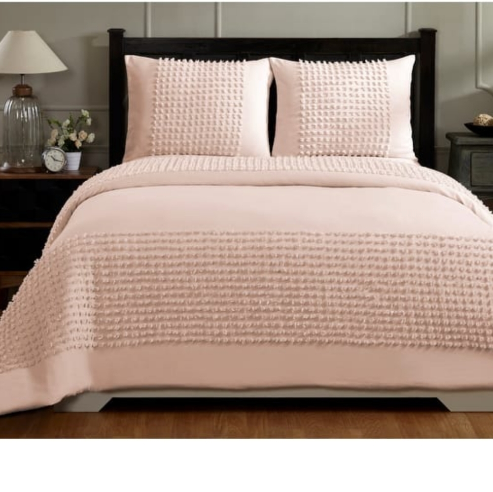 Better Trends Olivia Comforter Set Collection 100% Cotton Tufted Unique Luxuriou